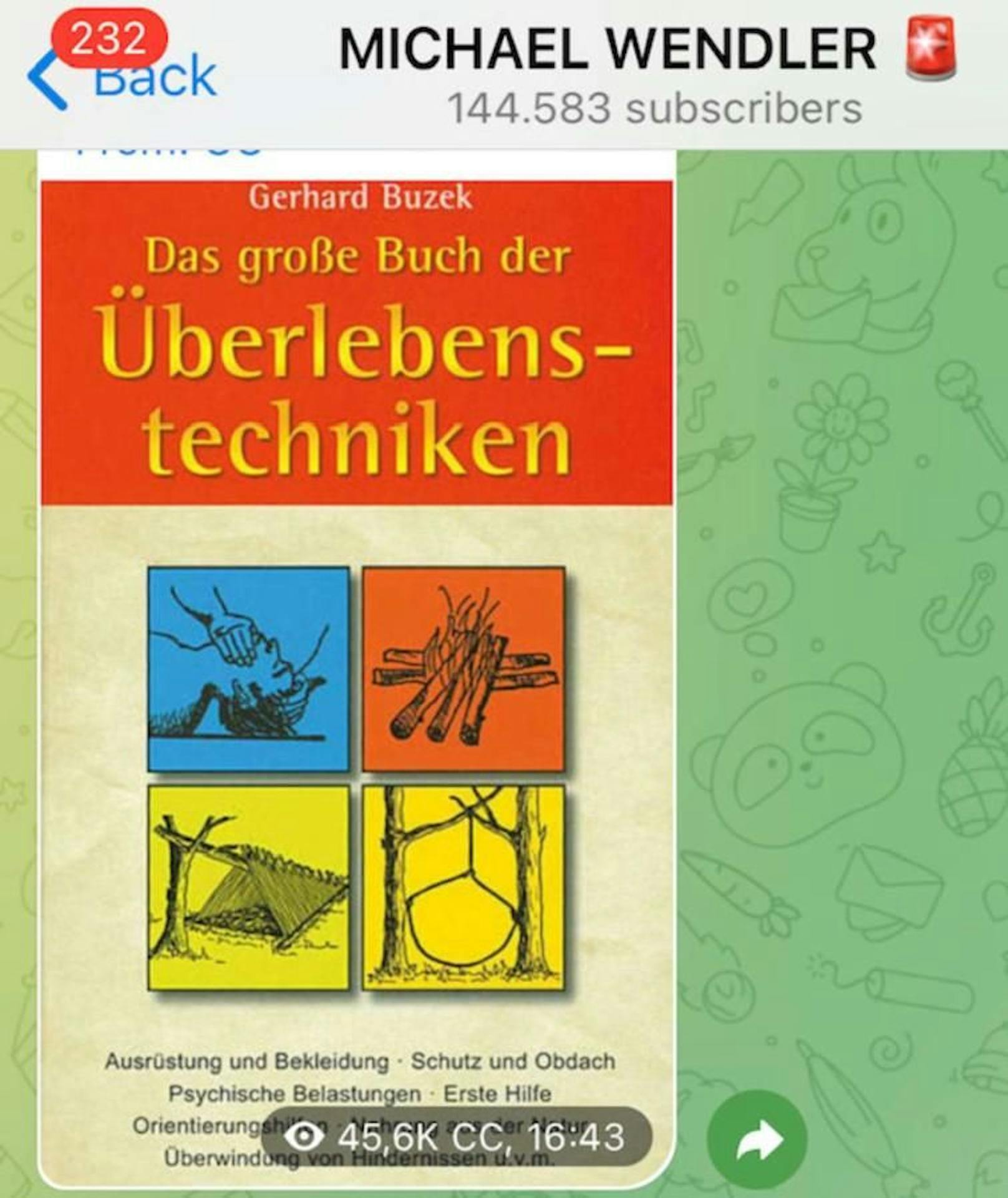 Auch das "Große Buch der Überlebenstechniken" ist im Angebot bei Michael Wendler. 