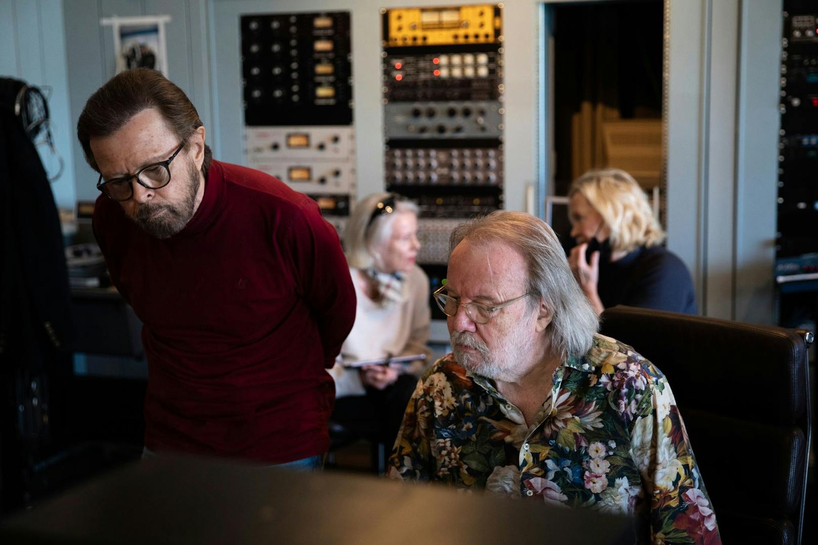 Ein musikhistorischer Moment: Die vier Schweden wieder vereint im Studio.