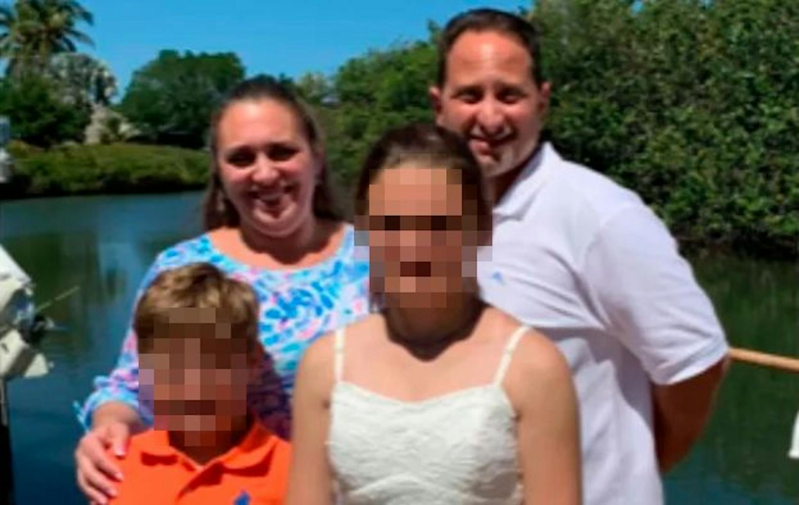 Ryan Drock mit seiner nun verstorbenen Ehefrau Tamara (hinten links) und ihren beiden Kindern.