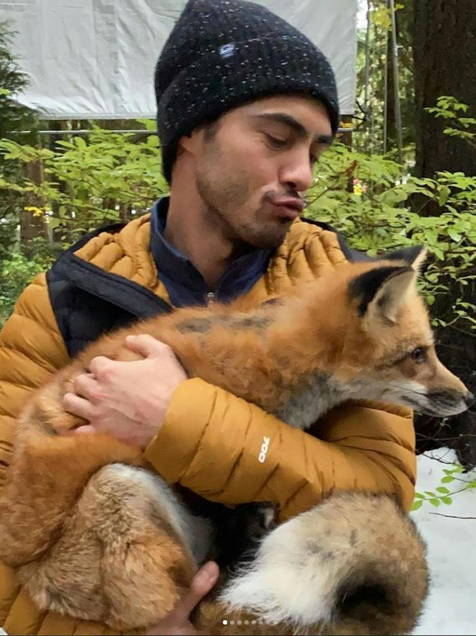 "Wusstest du, dass im Netflix-Film 'Lovehard' eine gelöschte Szene gibt, in der ich einen Fuchs rette? Jetzt weißt du es", schrieb Netflix-Star Darren Barnet zu dem Bild.