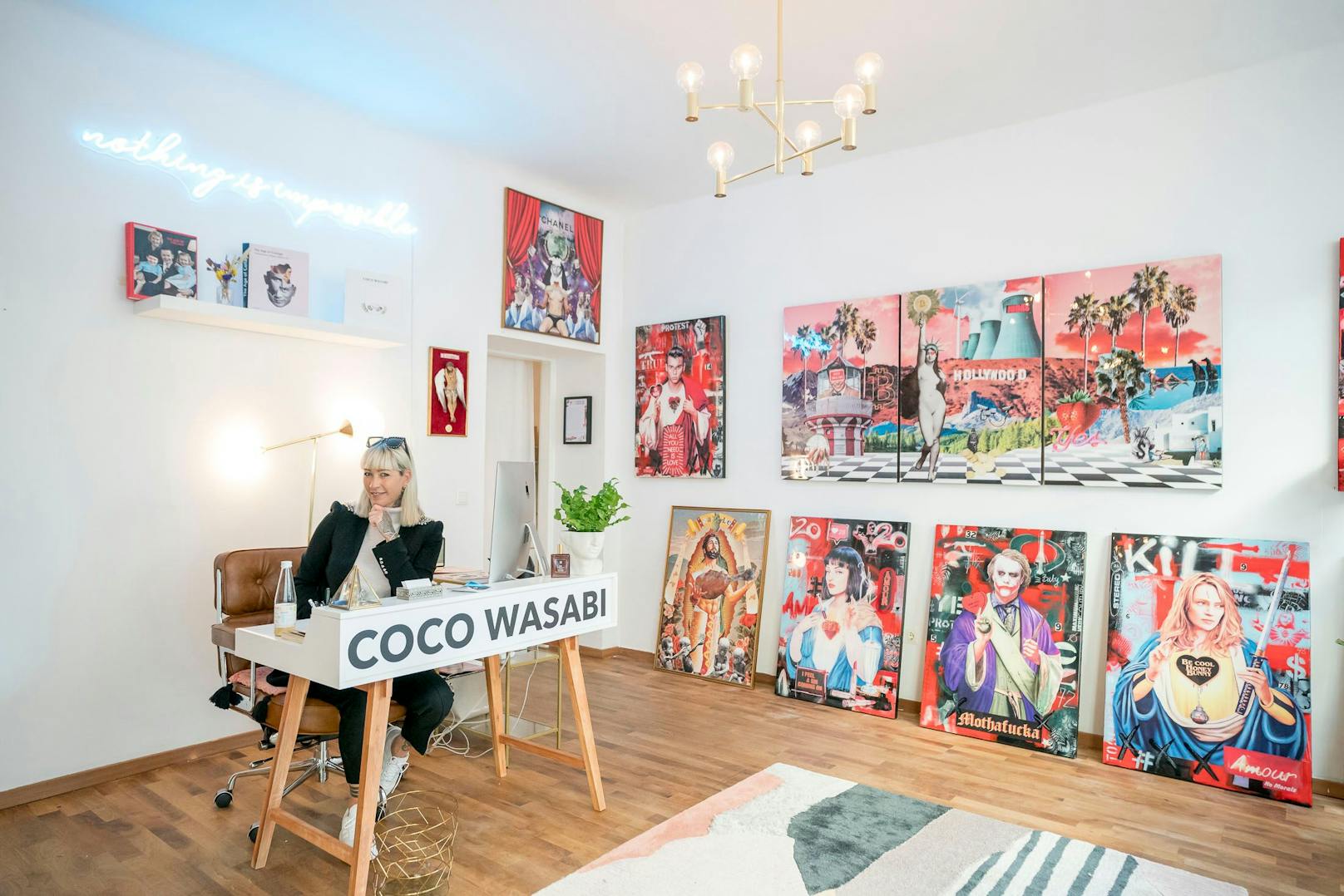 Pop-Art-Collagen mit Scharf gibt’s bei Coco Wasabi in Wien-Mariahilf.