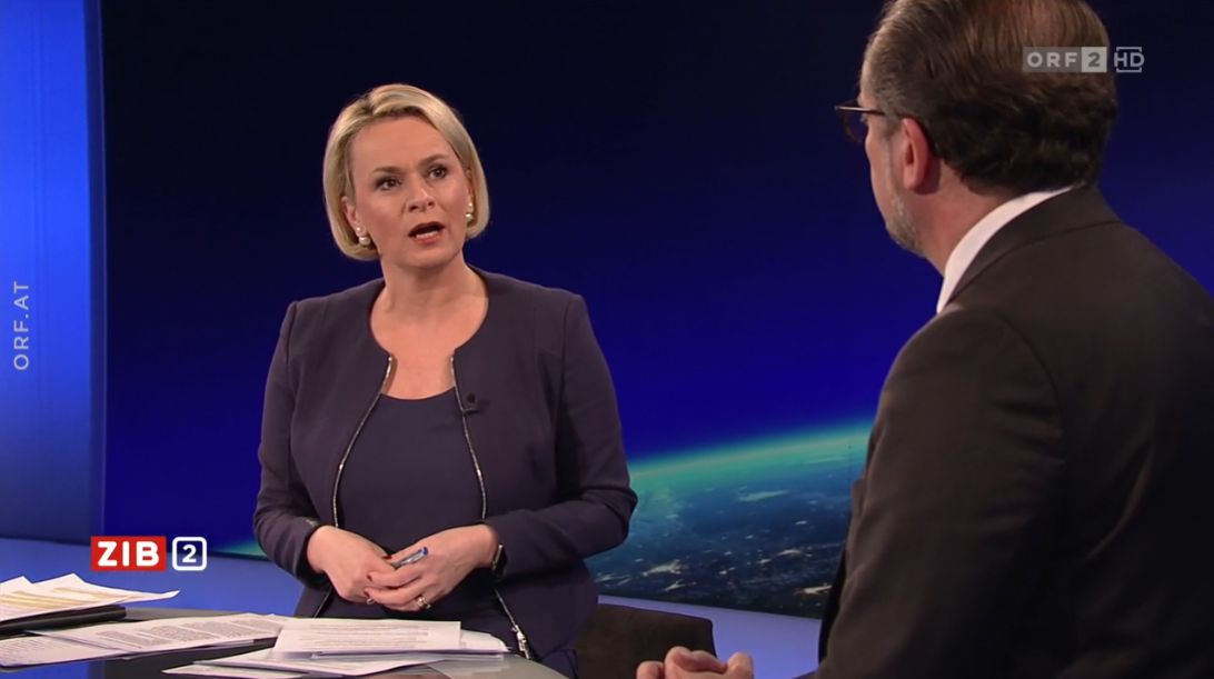 Lockdown, Impfpflicht: Bundeskanzler Alexander Schallenberg (ÖVP) zu Gast in der ZIB2 bei Lou Lorenz-Dittlbacher am 19. November 2021.