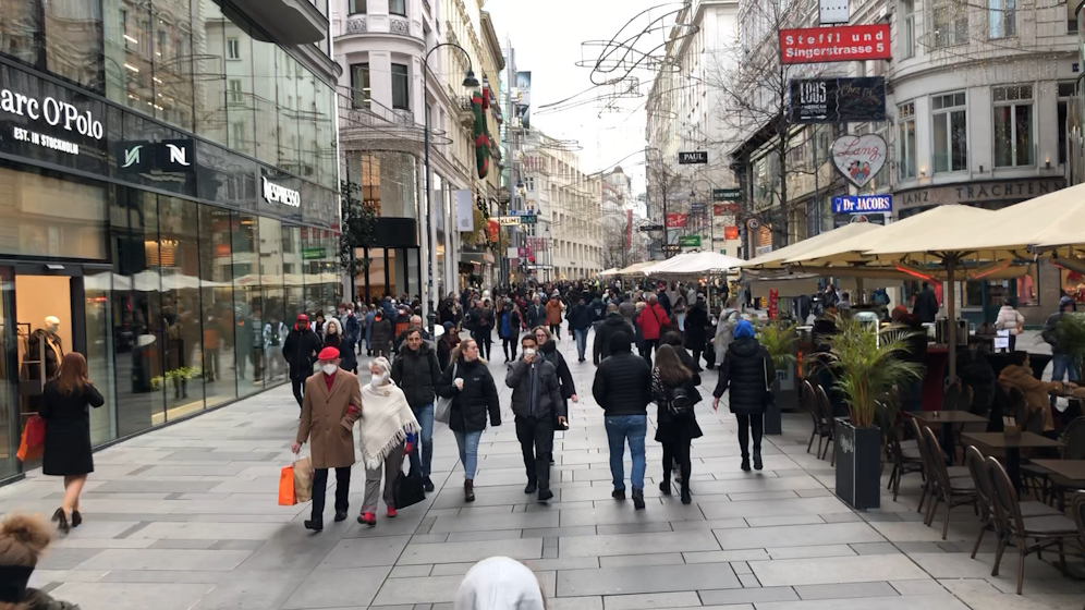 Shoppingansturm auf der Kärntner Straße. Archivbild