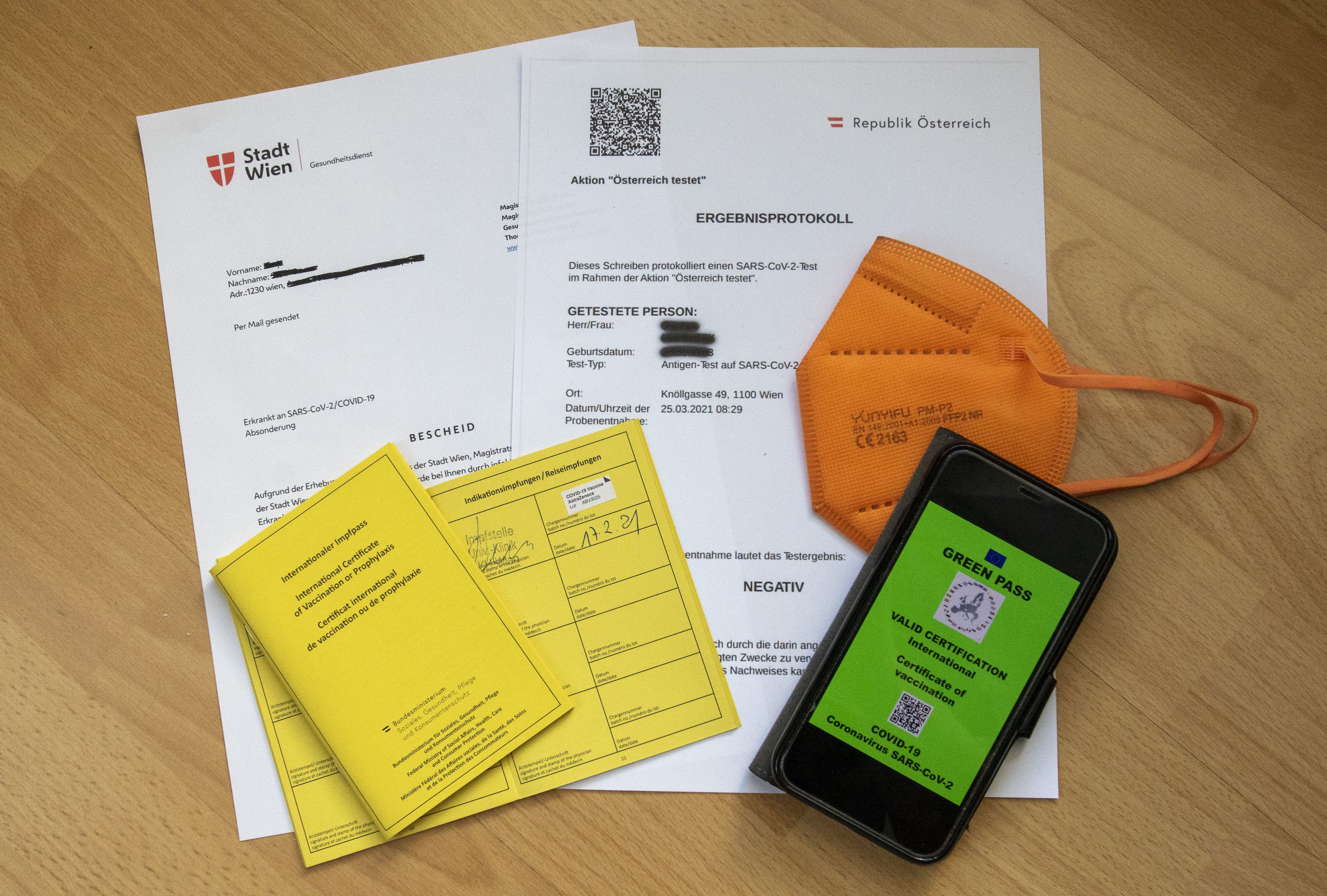 Neue Regeln kommen auch für den grünen Pass.