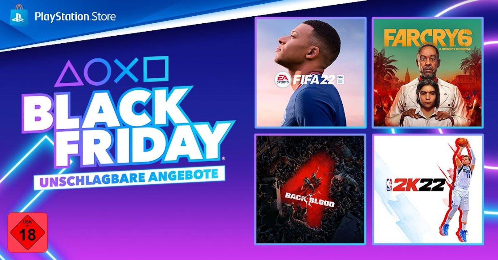 Black Friday-Angebote ab sofort im PlayStation Store und im Handel gestartet.