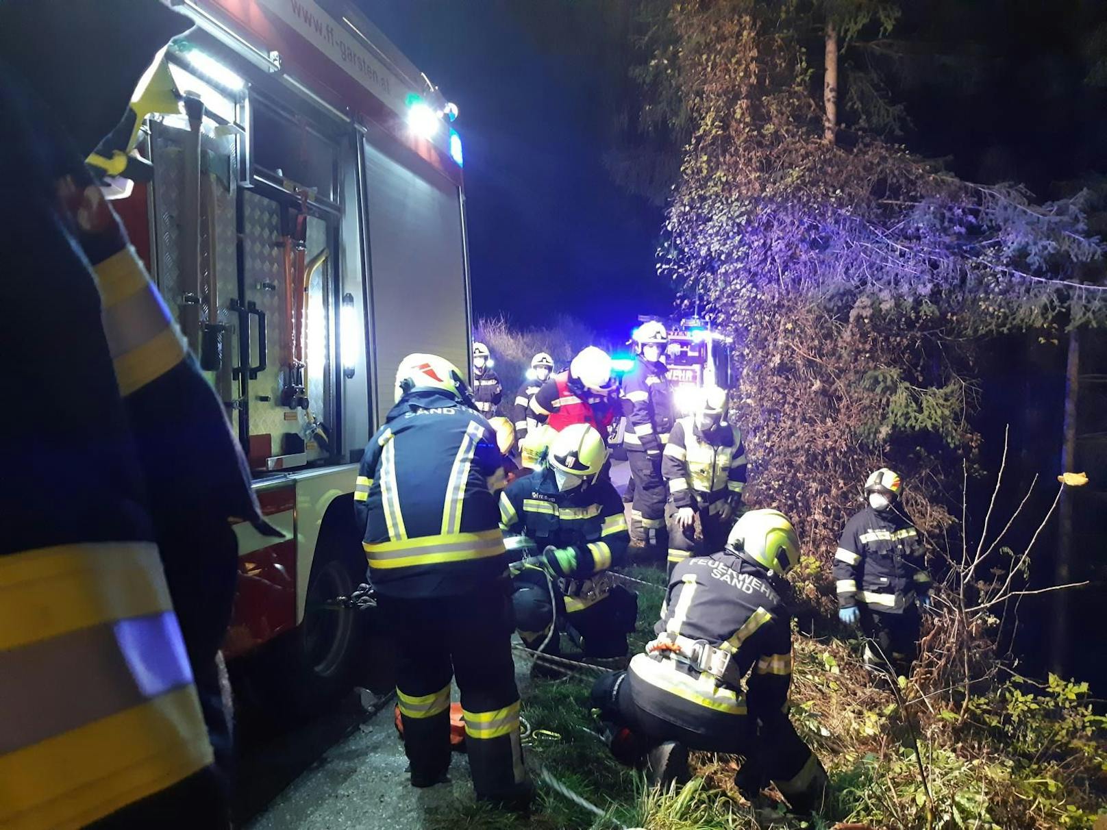 Rund 40 Feuerwehrmänner waren an der Rettung beteiligt.