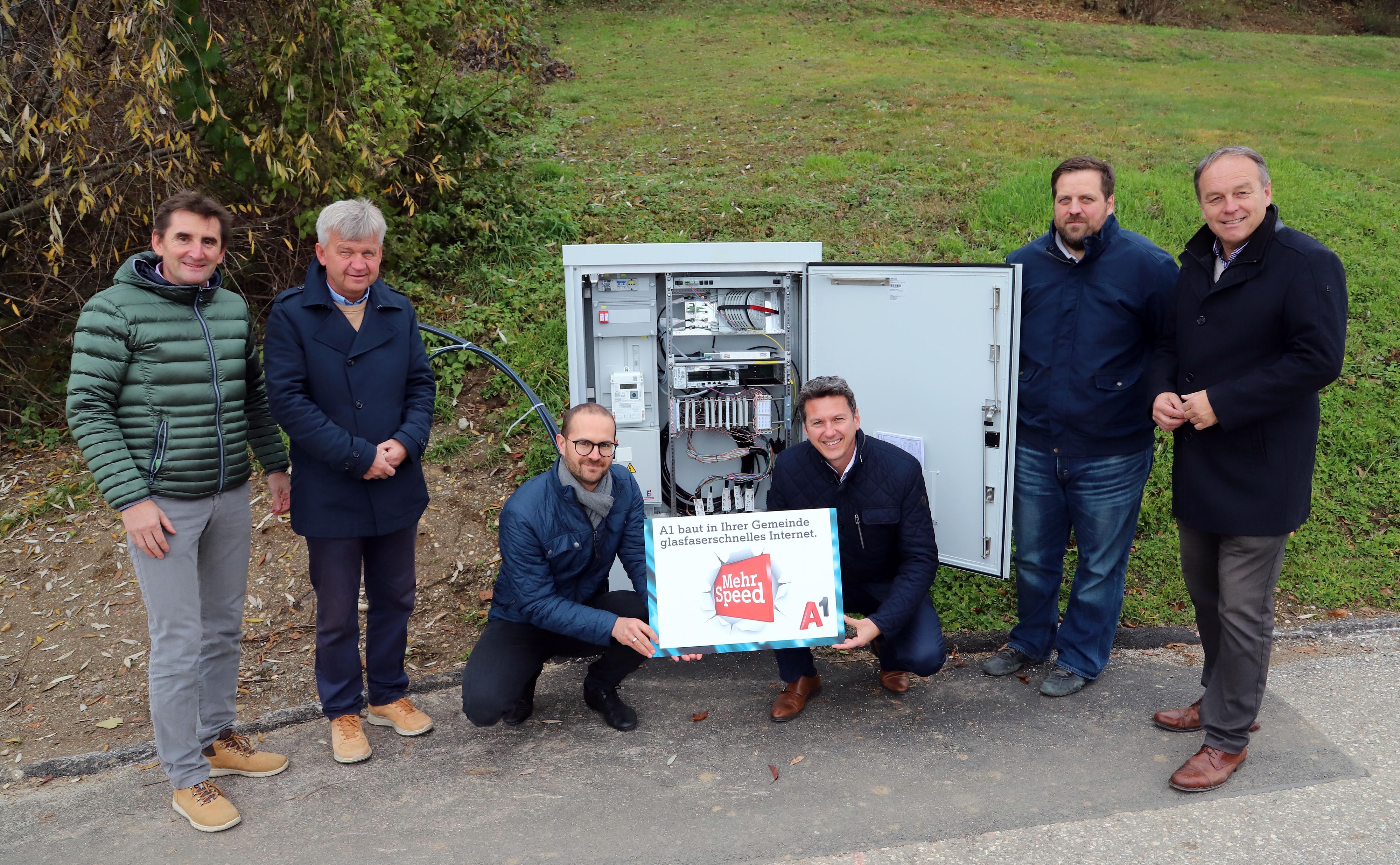 Land Kärnten und A1 nehmen Glasfaserschaltstelle in Köttmannsdorf in Betrieb