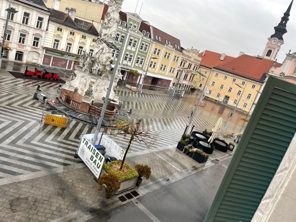 Der Rathausplatz in St. Pölten