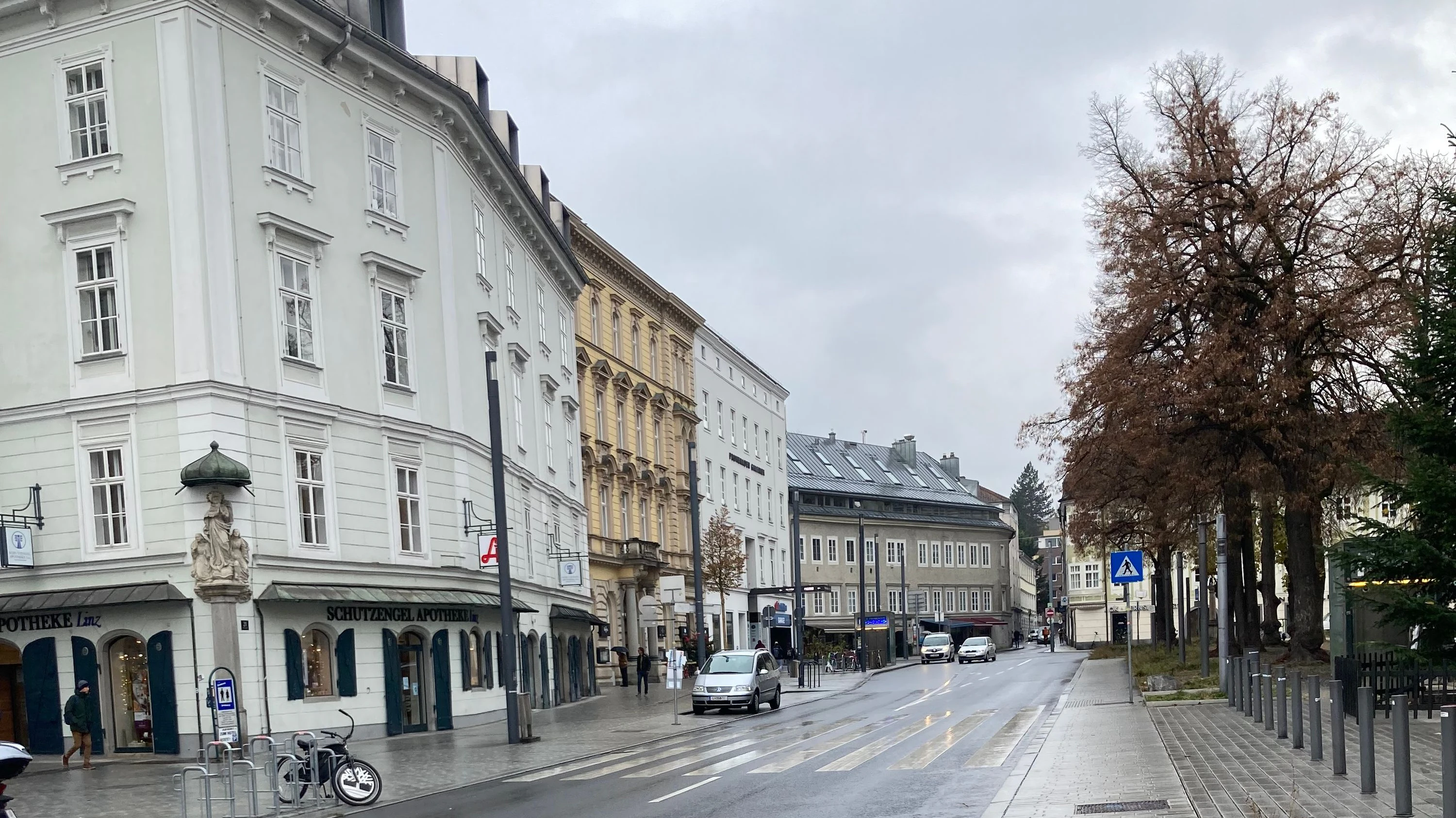 Der erste tag des Lockdowns in Linz.
