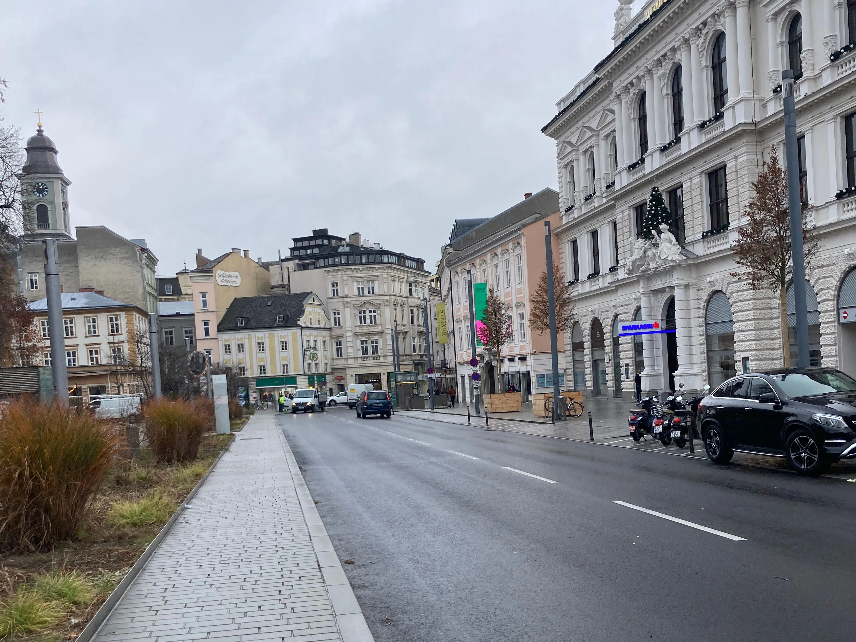 Der erste tag des Lockdowns in Linz.