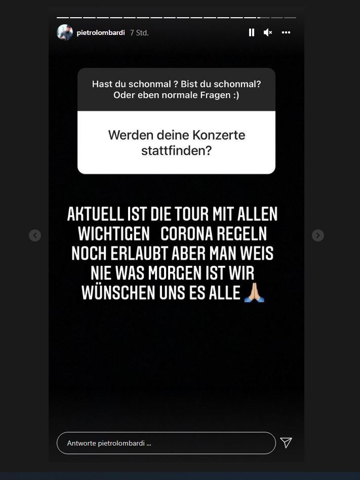 Hält Pietro Lombardi noch an seiner Wien-Show fest?