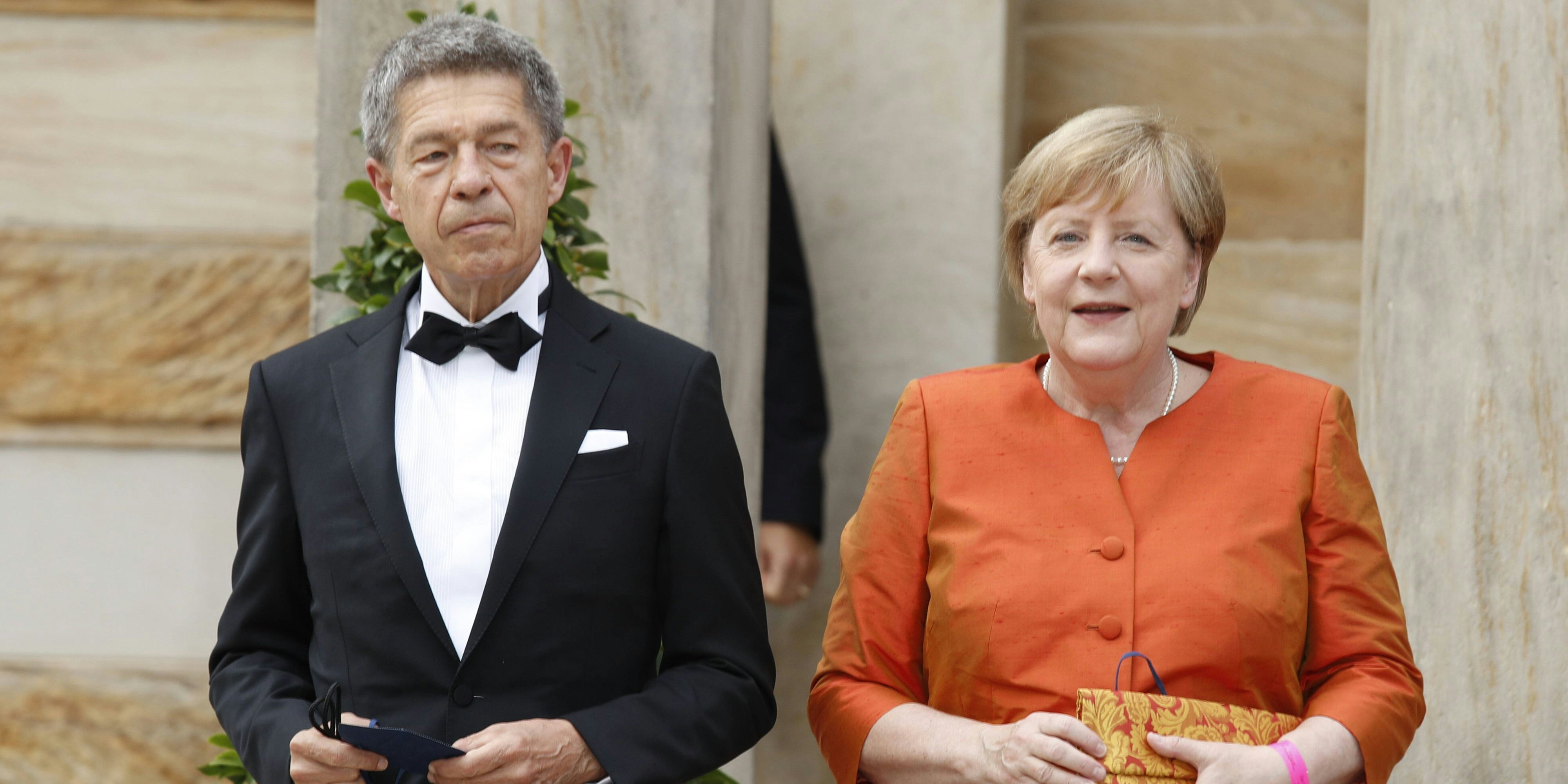 Joachim Sauer und Angela Merkel
