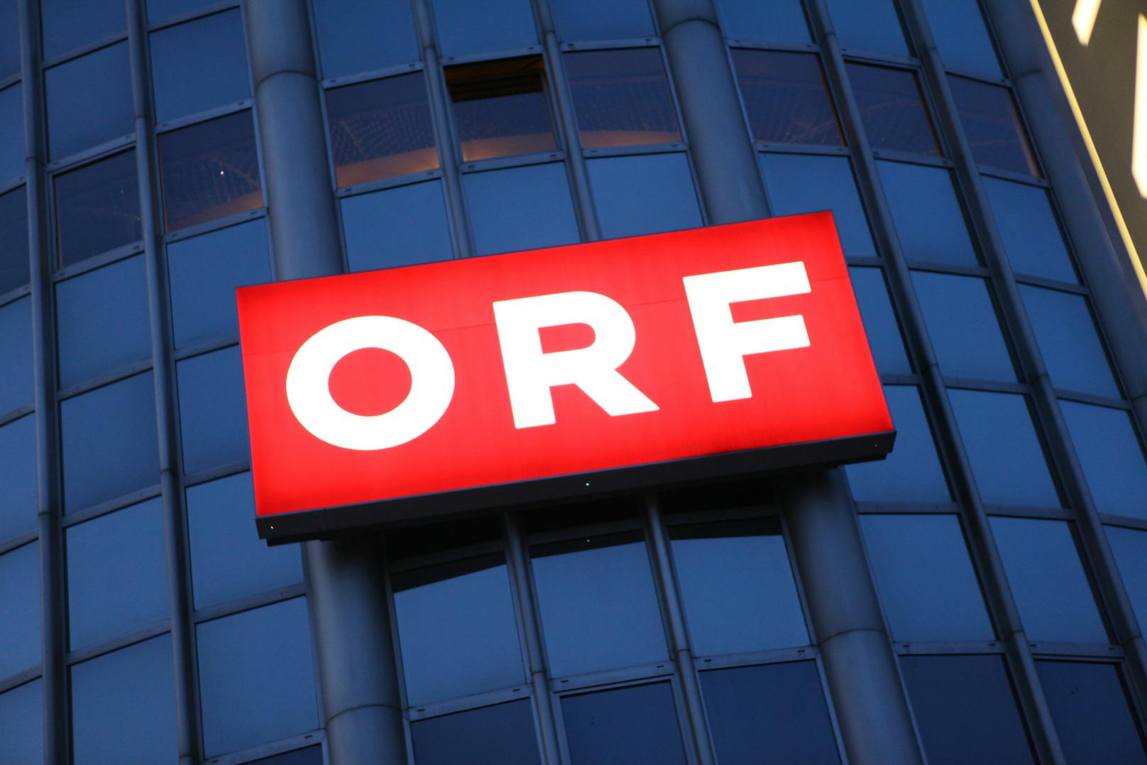 Logo des ORF auf dem Medienhaus in Wien-Heiligenstadt. (Archivbild)