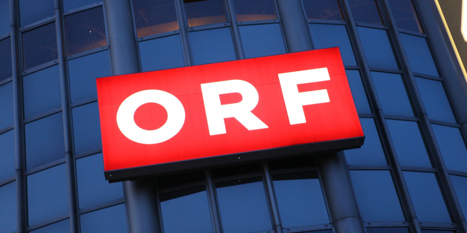 Logo des ORF auf dem Medienhaus in Wien-Heiligenstadt. (Archivbild)