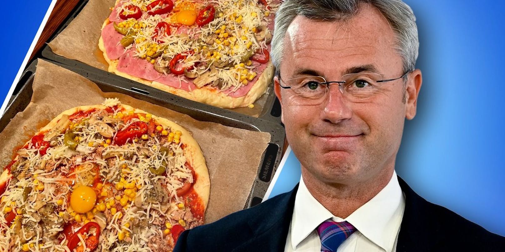 Norbert Hofers Pizza sorgt für jede Menge Gesprächsstoff in den Sozialen Medien.