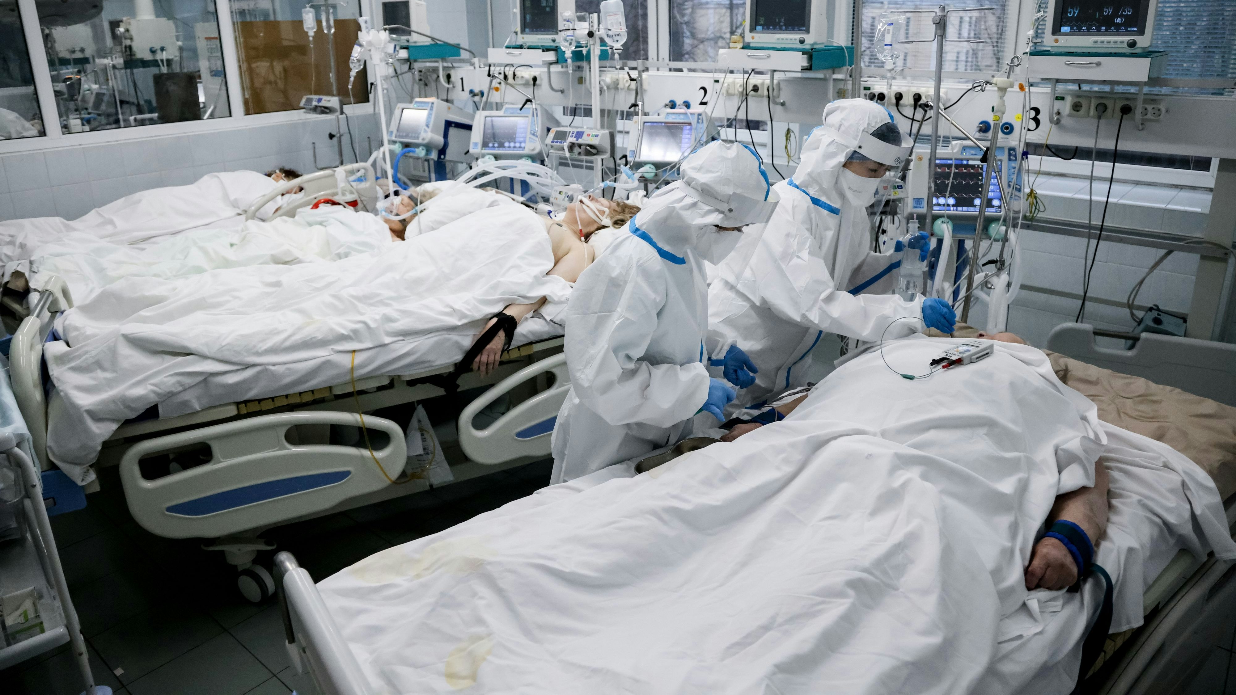 Intensivstation in einem Krankenhaus in St. Petersburg