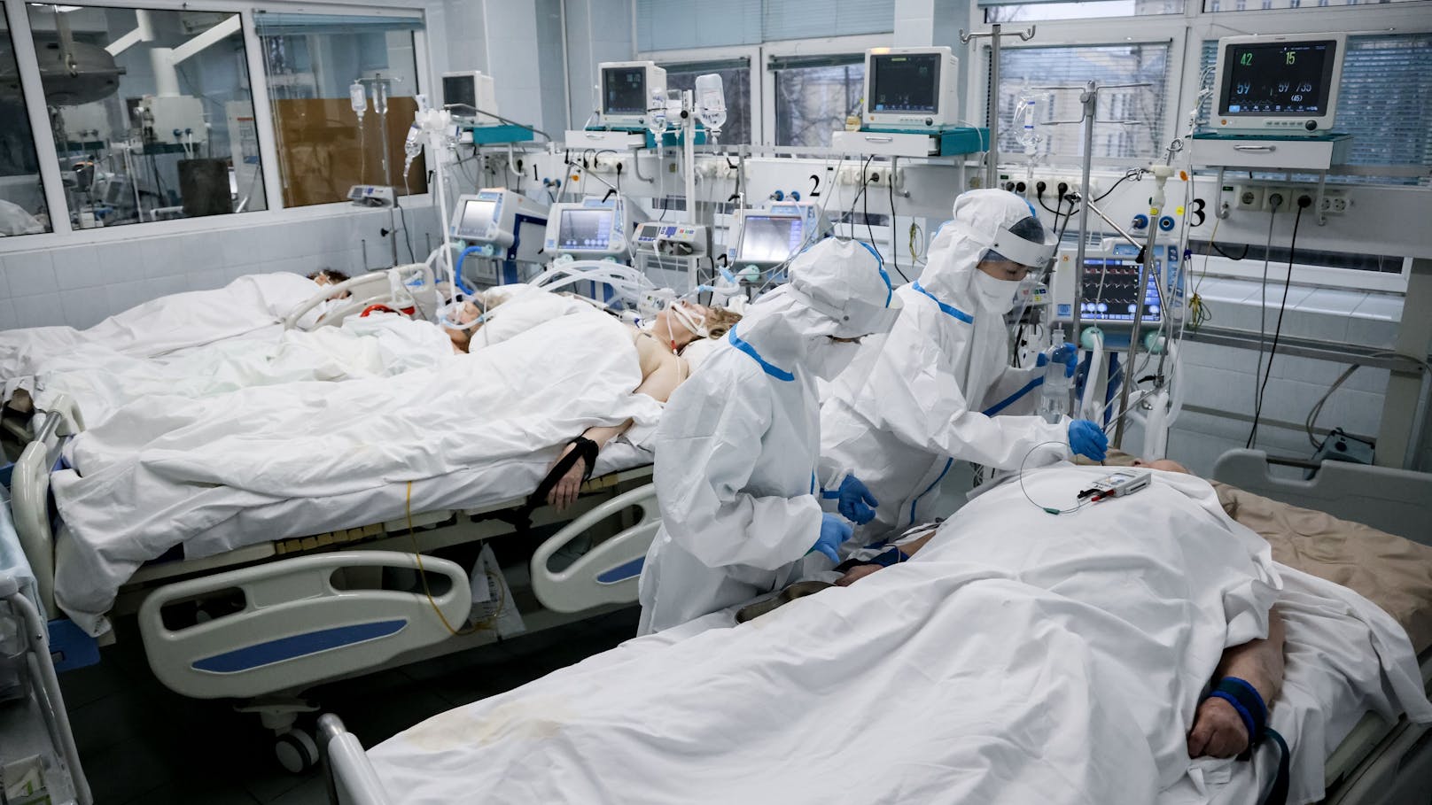 Intensivstation in einem Krankenhaus in St. Petersburg