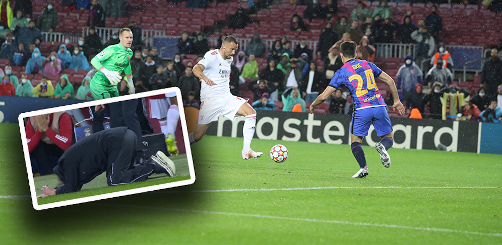 Haris Seferovic trifft das Tor gegen Barcelona nicht. 