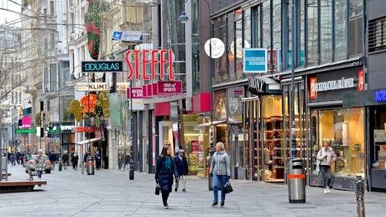 Der Lockdown sorgt - wie hier in Wien - für leere Einkaufsstraßen. 