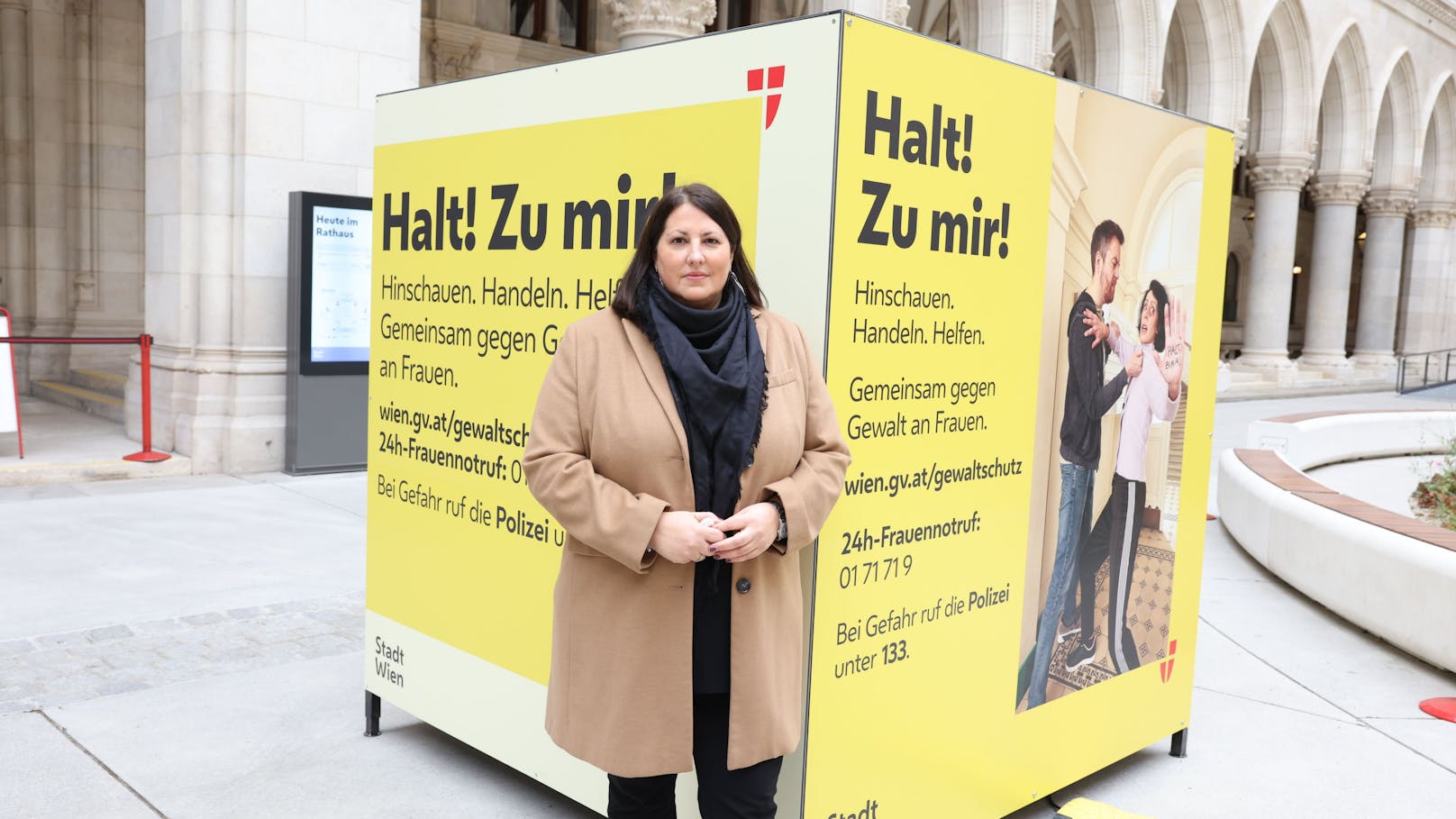 Frauenstadträtin Kathrin Gaal (SP) stellte die Aktion im Wiener Rathaus vor.&nbsp;