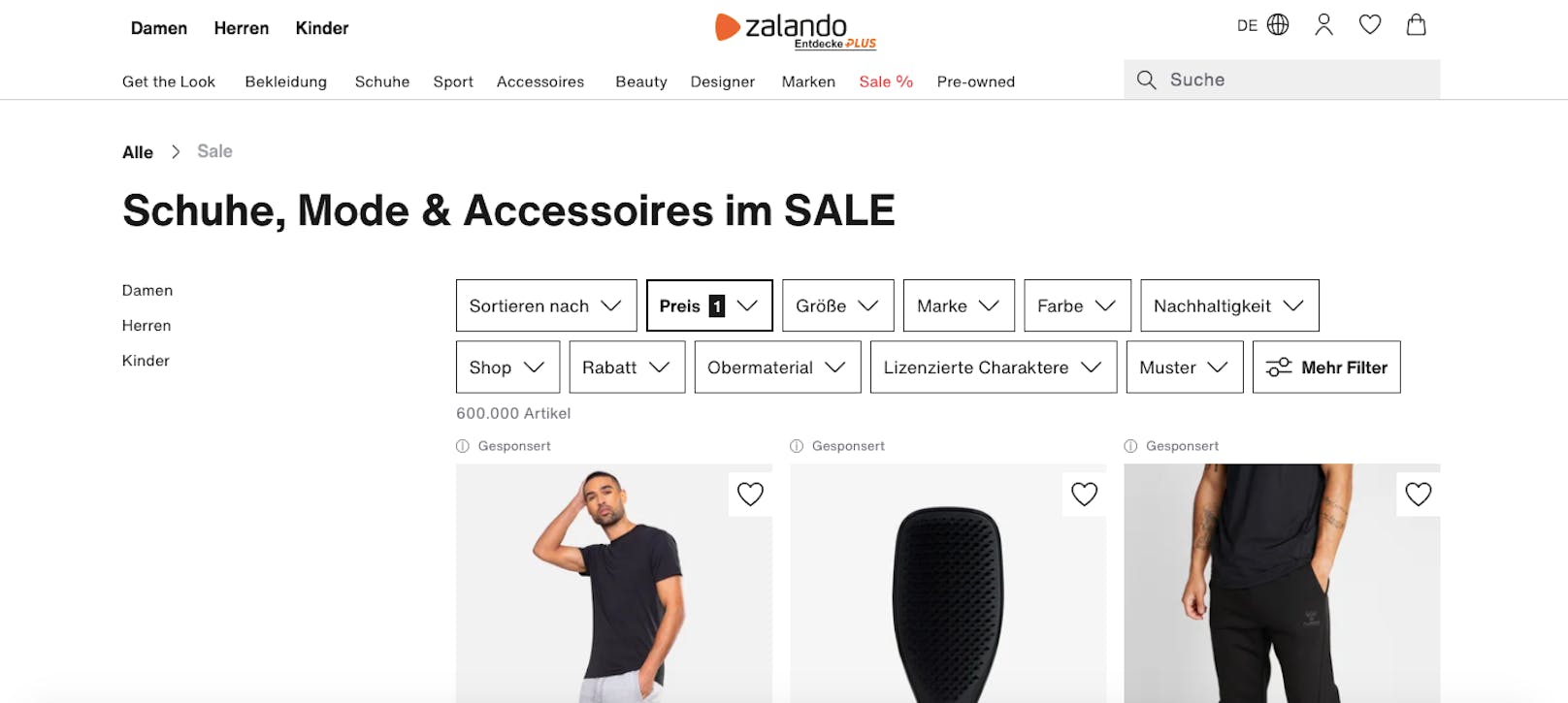 <strong>Zalando:</strong>&nbsp;Der größte Online-Shop Österreichs hat seine eigene Outlet-Seite. Während der gesamten Cyber-Week gibt es täglich wechselnde Aktionen mit bis zu 70 Prozent Rabatt. <em>(<a href="https://www.zalando.de/outlet/?sale=true">Hier geht’s zum Sale!</a>)</em>