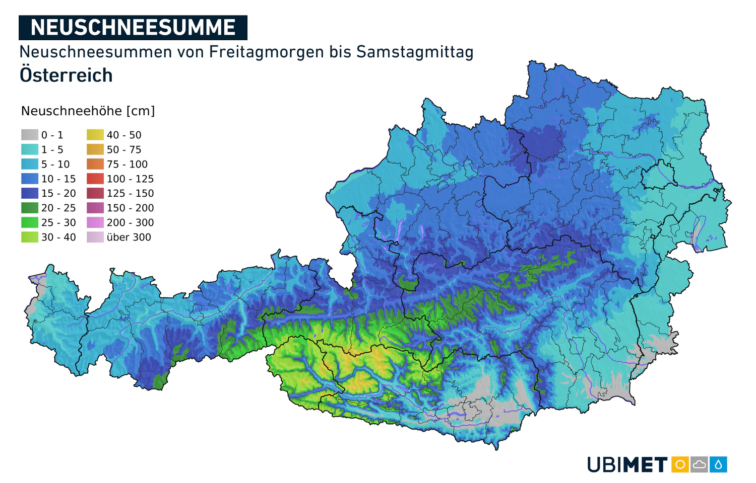 Wintereinbruch in Österreich