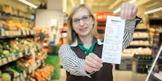Supermarkt druckt Kunden Botschaft auf die Rechnung