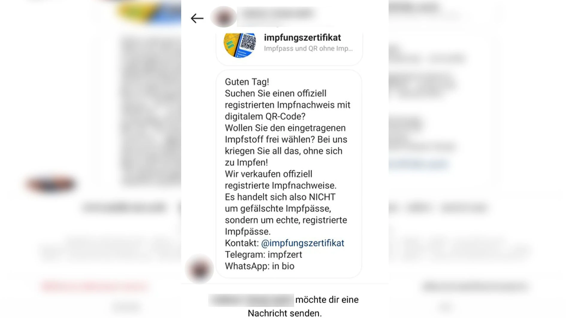 "Echte, registrierte Impfpässe"