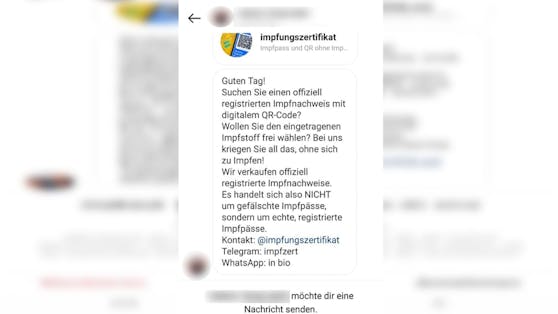 "Echte, registrierte Impfpässe"