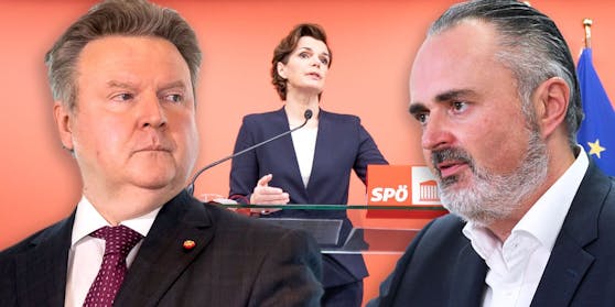 Die SP-Spitzenpolitiker Pamela Rendi-Wagner, Michael Ludwig und Hans Peter Doskozil