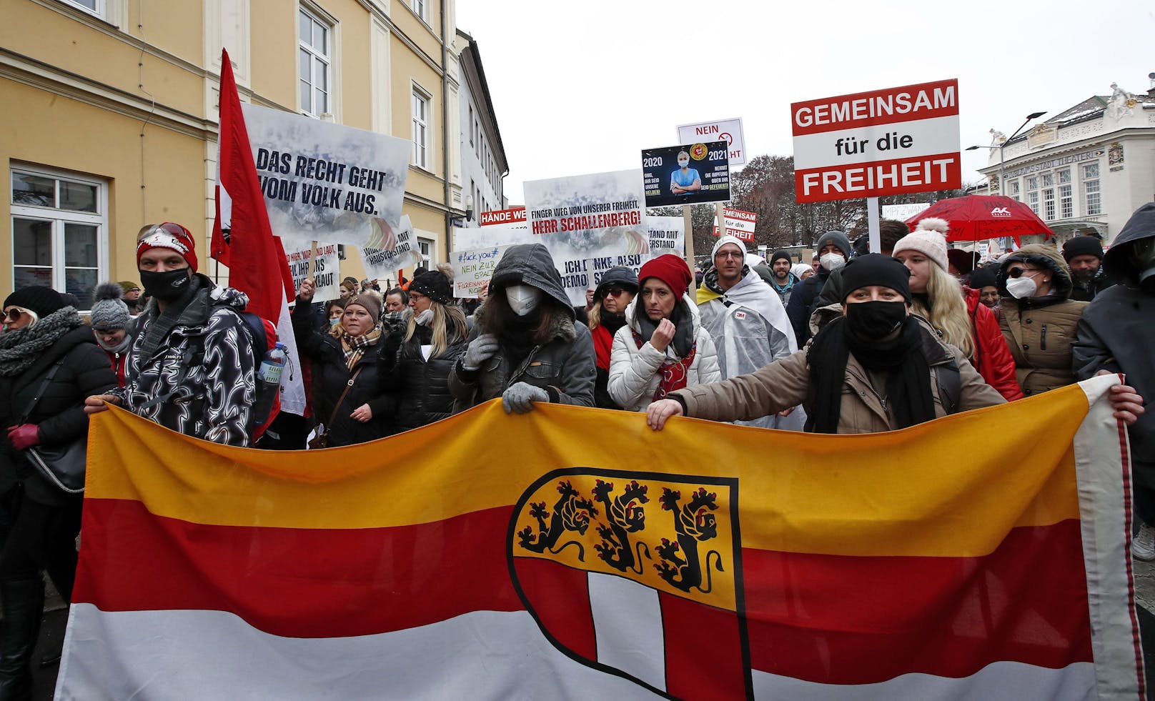 Auch in Klagenfurt wurde gegen die Corona-Maßnahmen demonstriert.