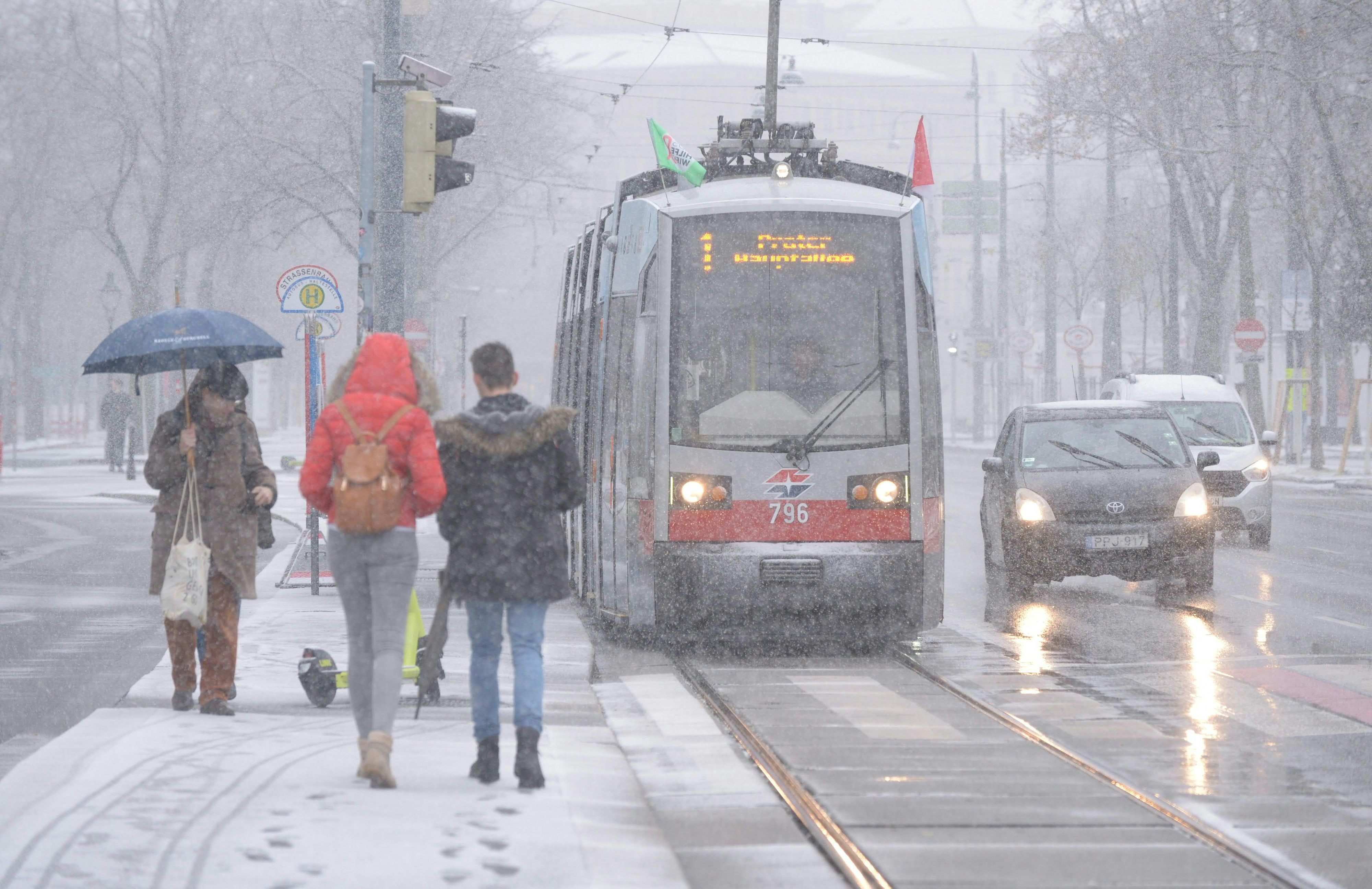 Schnee-Chaos in der Bundeshauptstadt.