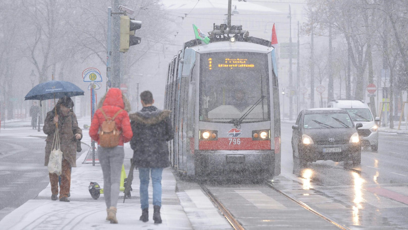 Schnee-Chaos in der Bundeshauptstadt.