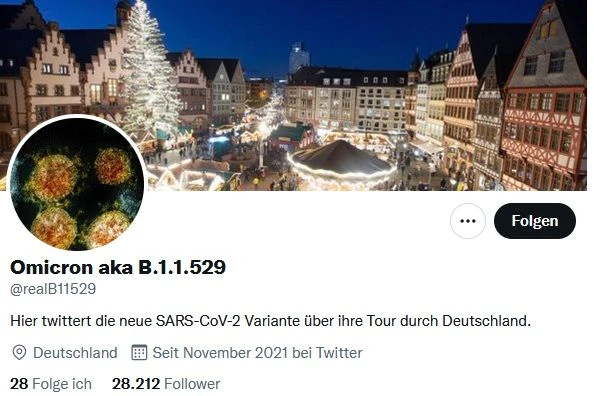 Mittlerweile hat die Variante auch einen humoristischen Twitter-Account.