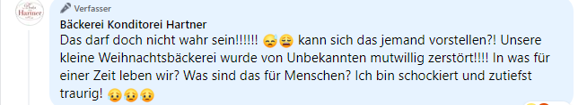 Familie Hartner zeigte sich nach der Verwüstung schockiert.