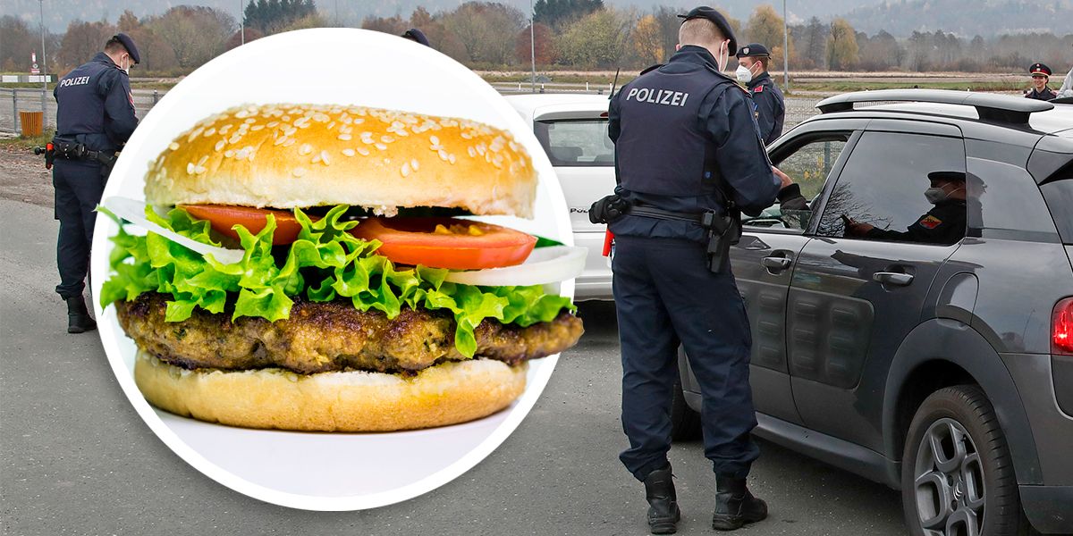Polizeikontrolle am Klagenfurter Südring. Archivbild.