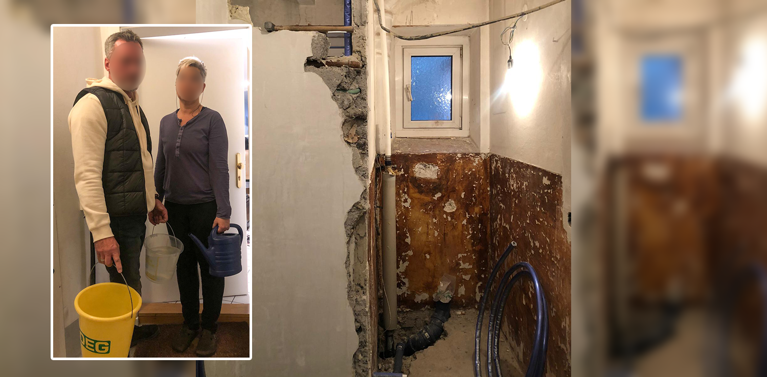 Ein Wiener Paar hat nun ein ganzes Lockdown-Wochenende kein fließendes Wasser.