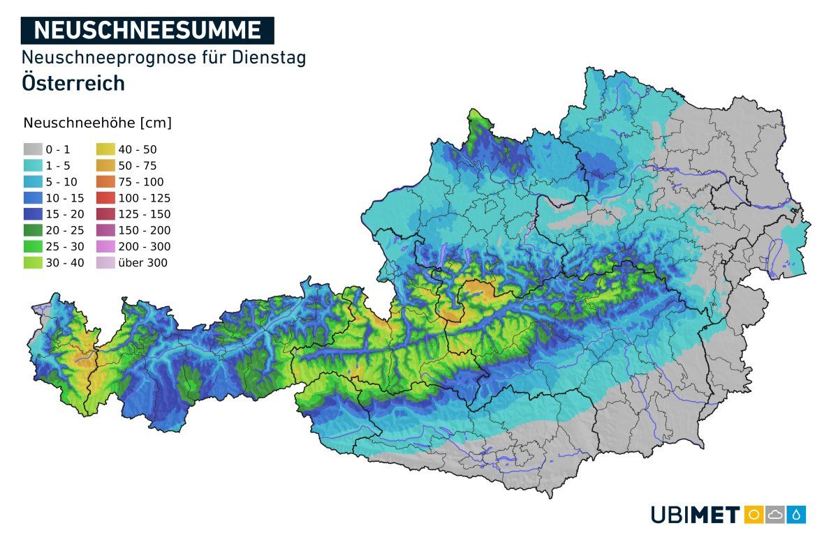 Erwartete Neuschneesumme