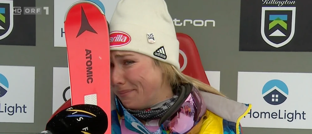 Mikaela Shiffrin zeigt sich in Killington emotional.
