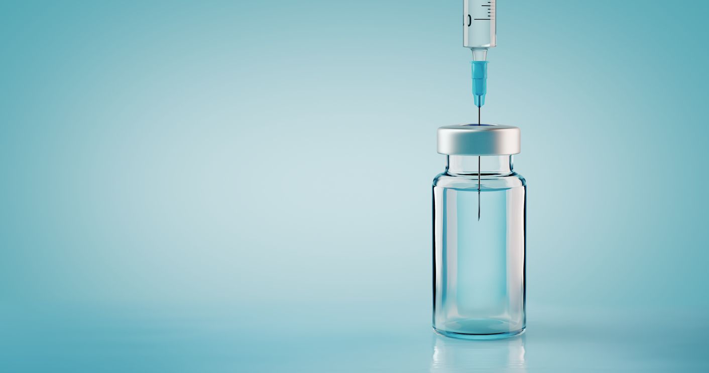 Vaccination or drug concept image - panoramic banner