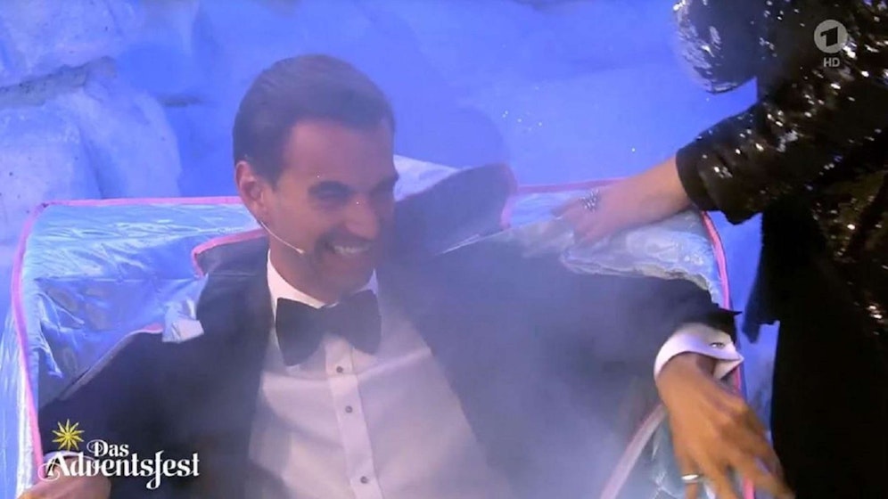 Silbereisen musste sich in Sicherheit bringen. 