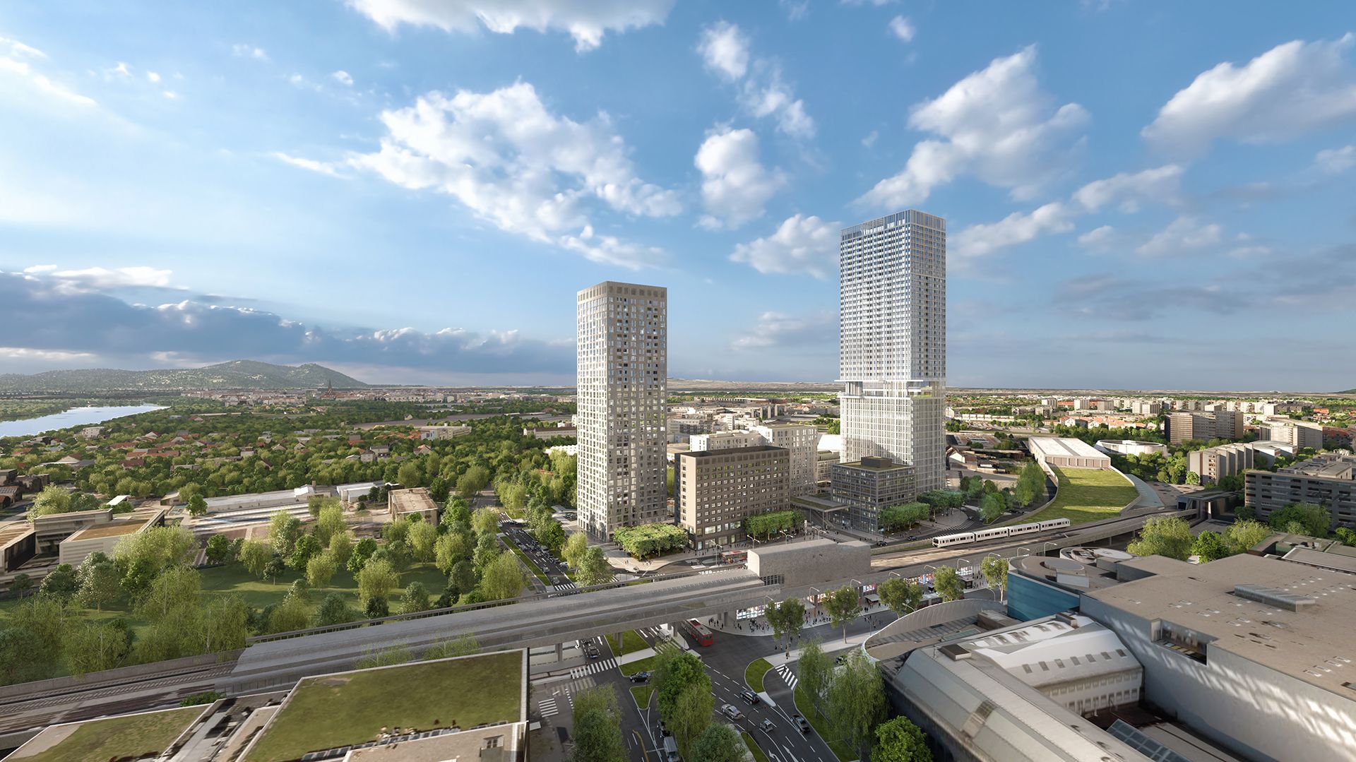 Grünes Licht für 155 Meter Turm im Vienna Twentytwo: Voraussichtlich zu Jahreswechsel 2024/2025 wird der mit Abstand größte Turm der Stadtentwicklung auf mehr als 17.000 Quadratmetern Fläche Platz für zahlreiche Unternehmen bieten.  Die gemischte Nutzung des 155 Meter hohen Gebäudes sieht darüber hinaus 350 Mietwohnungen sowie ca. 1.000 Quadratmeter Geschäftsflächen vor.