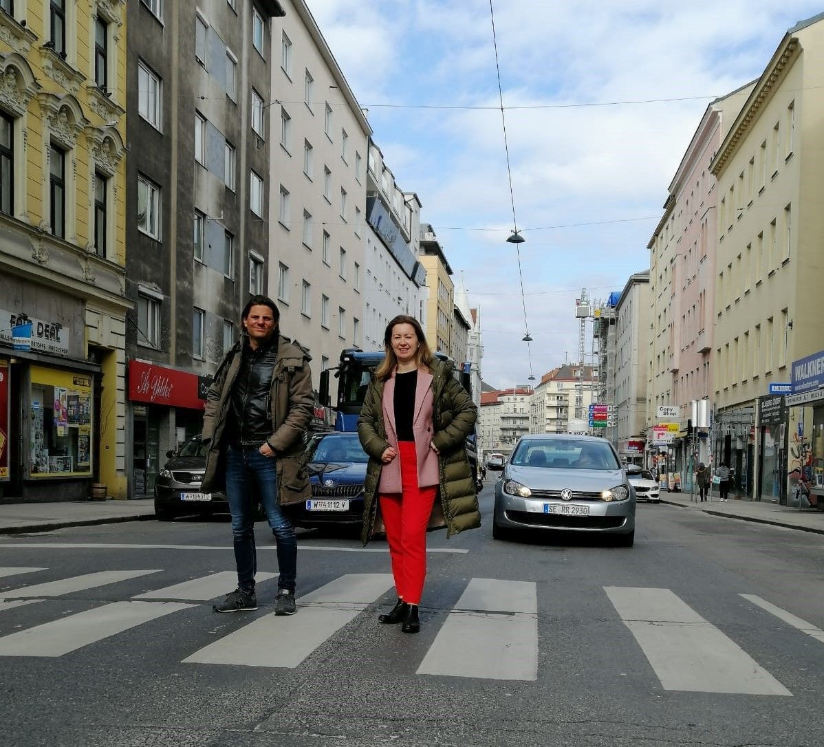 Margaretens Bezirkschefin Silvia Jankovic (SPÖ) will Reinprechtsdorfer Straßen umbauen.Bezirksvorsteherin Silvia Janković und Klaus Mayer, Vorsitzender der Mobilitätskommission