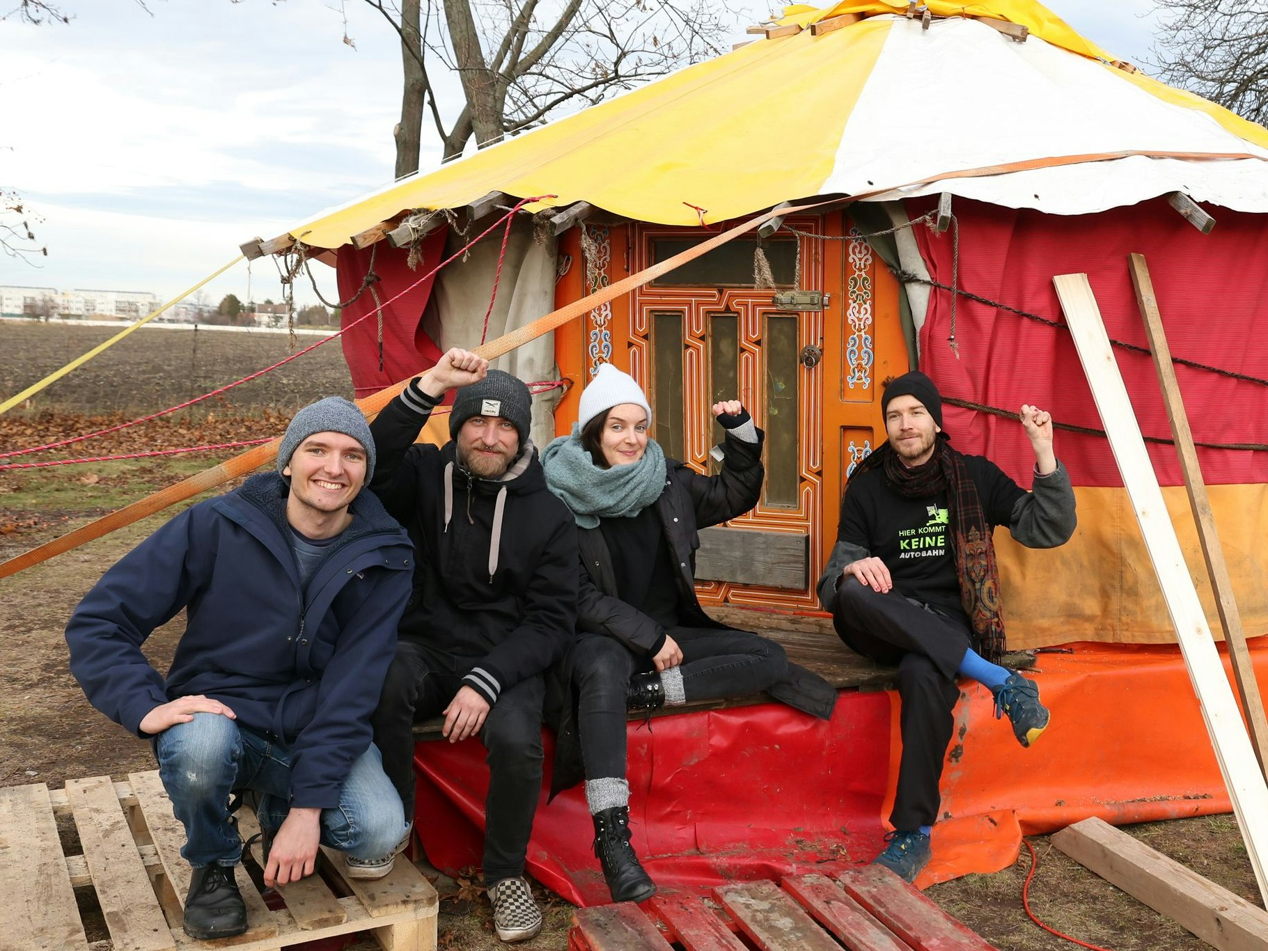 Protestcamp Lobautunnel Stadtstraße