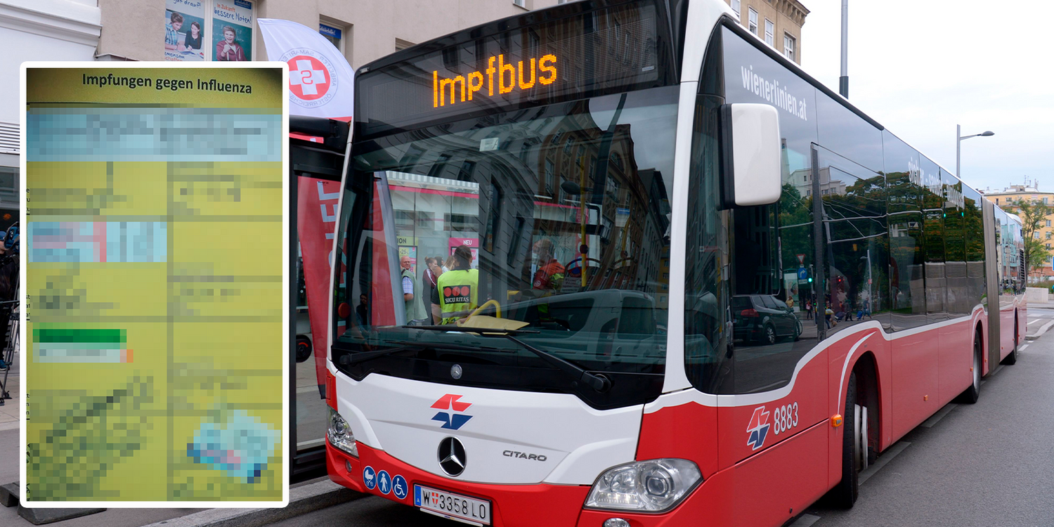 In Impfbussen der Stadt Wien wird seit November neben COVID-19 auch gegen Influenza geimpft.