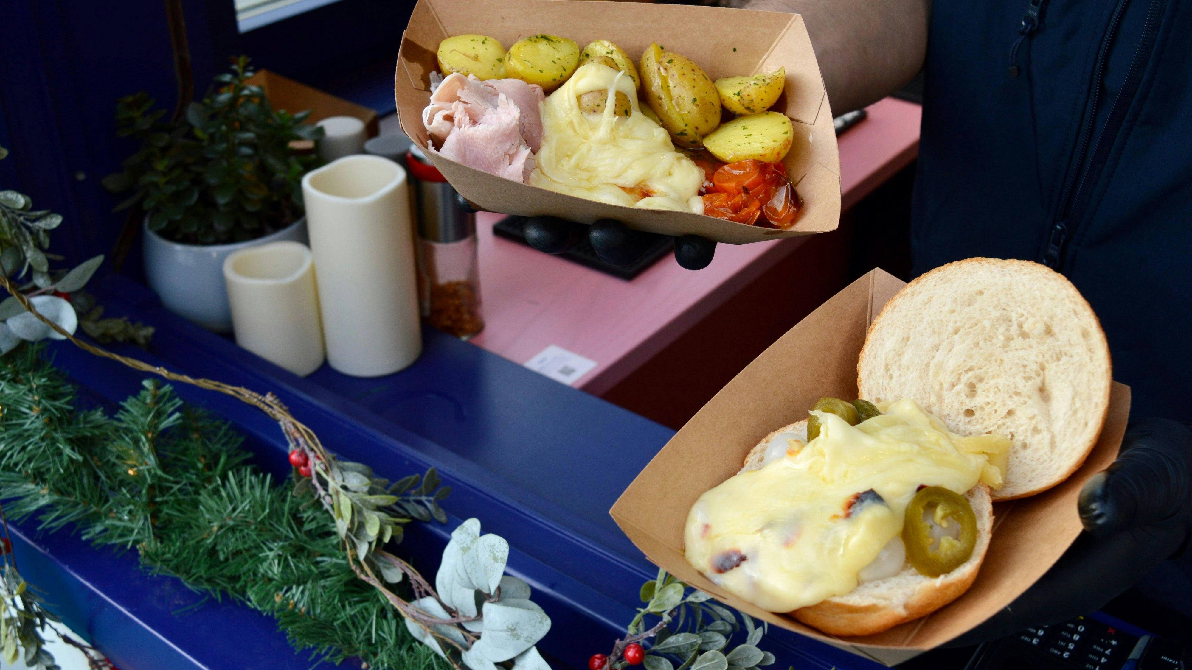 Take-Away am Wiener Donaukanal.