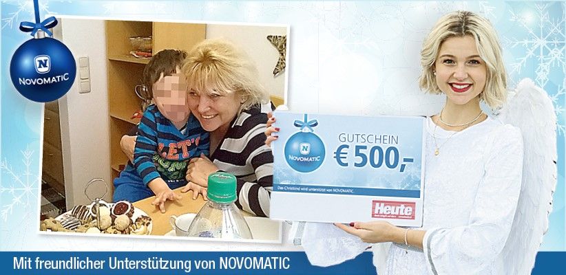 Dora (59) erkrankte an Brustkrebs (im Bild mit ihrem Großenkel). Das "Heute"-Christkind und Novomatic schenken ihr ein  neues Fahrrad.
