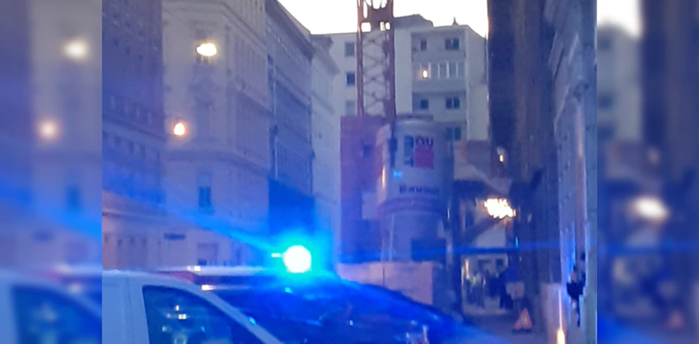 Feierwehreinsatz wegens eines Baustellen-Unfalls.