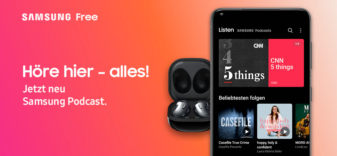 Samsung bringt hochklassige Podcasts direkt auf Galaxy Smartphones.