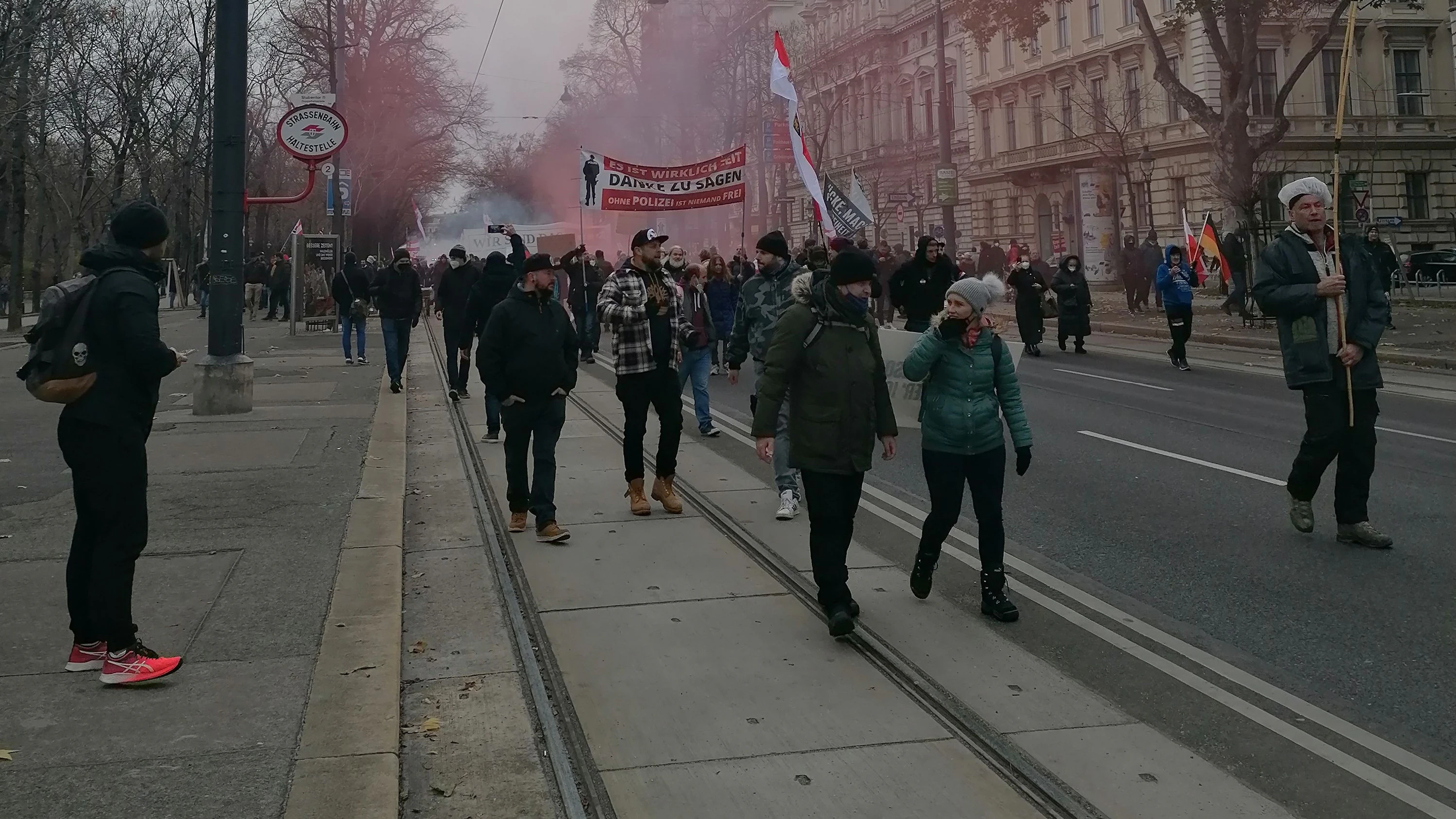 Corona-Demo in Wien am 4. Dezember 2021